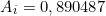 \[ A_i = 0,890487 \]